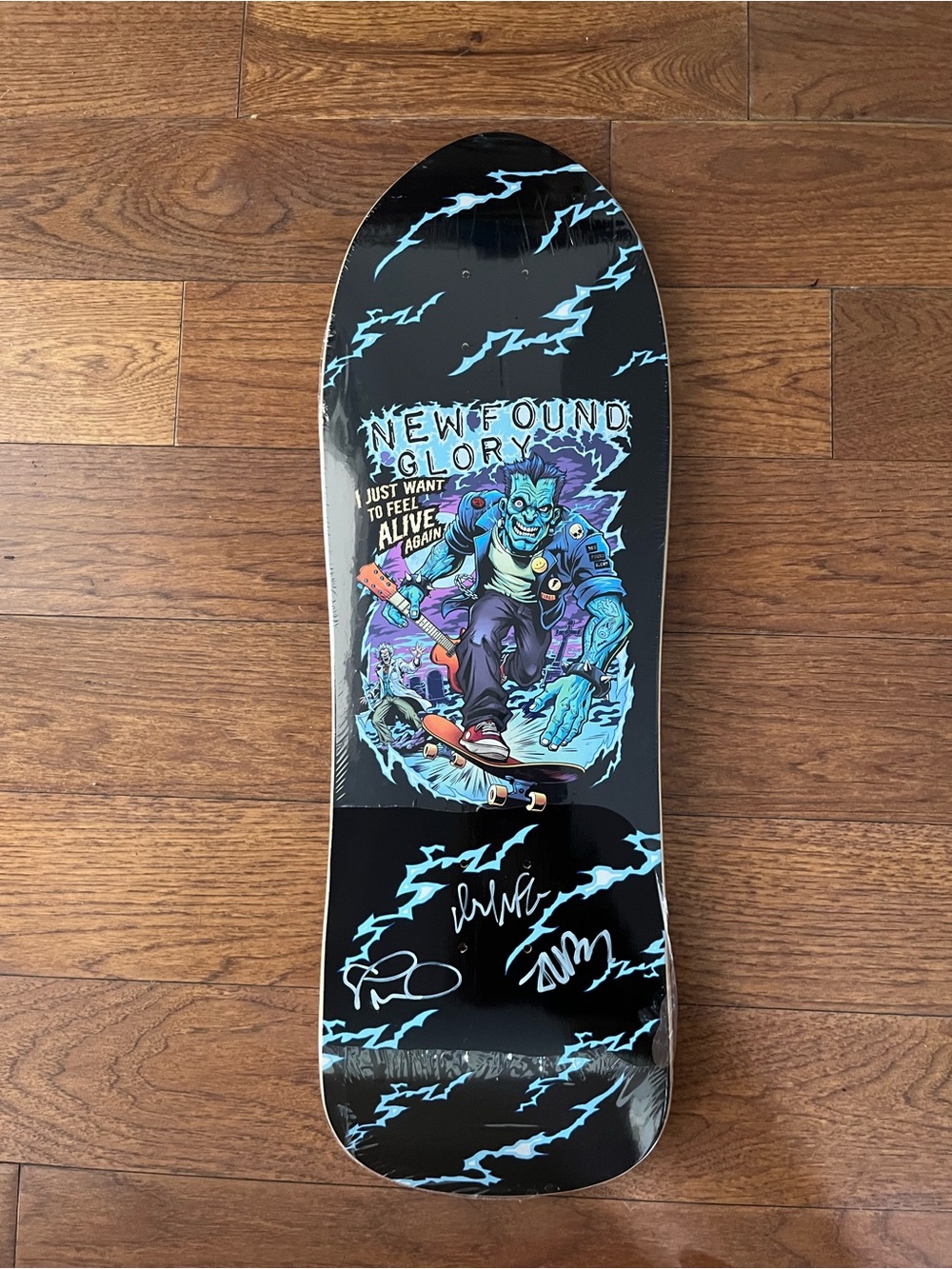 NEW FOUND GLORY Skateboard SIGNED OFFICIAL 🛹 VIP Autograph Tour Skate deck